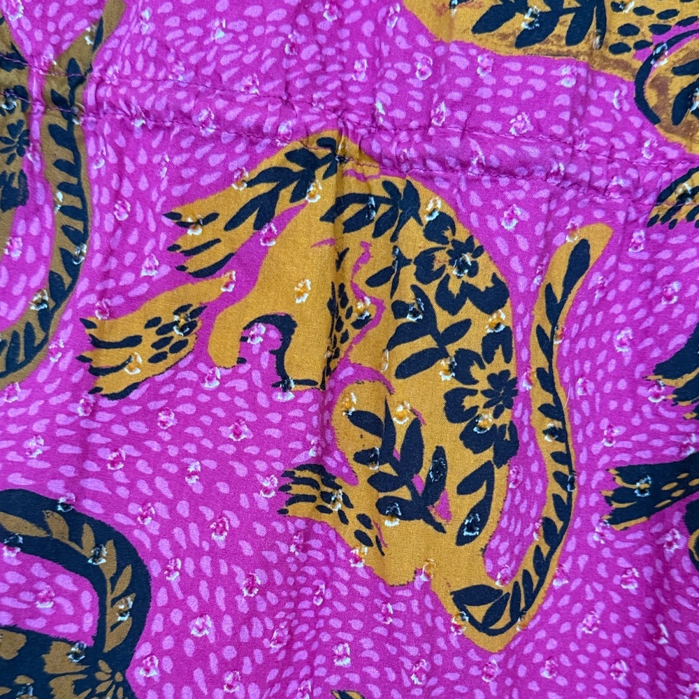 FARM Rio Hot Pink Tropical Animal-Print Tiered Mini Dress - Picture 8 of 10